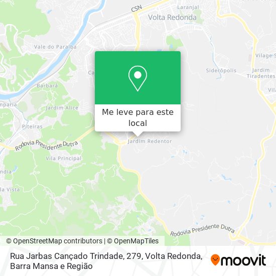 Rua Jarbas Cançado Trindade, 279 mapa