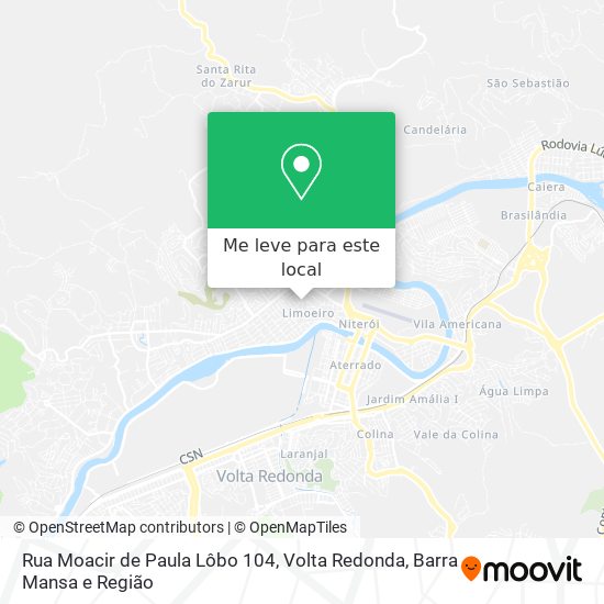 Rua Moacir de Paula Lôbo 104 mapa