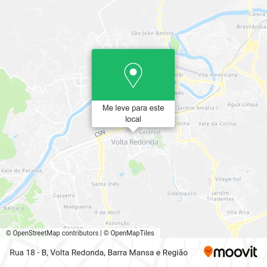 Rua 18 - B mapa