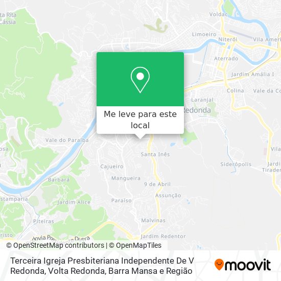 Terceira Igreja Presbiteriana Independente De V Redonda mapa
