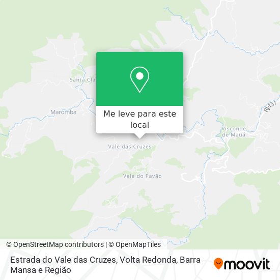 Estrada do Vale das Cruzes mapa