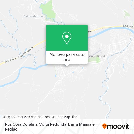 Rua Cora Coralina mapa