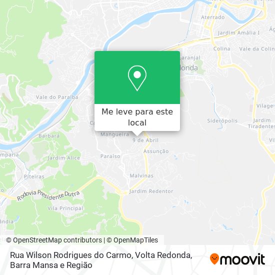 Rua Wilson Rodrigues do Carmo mapa