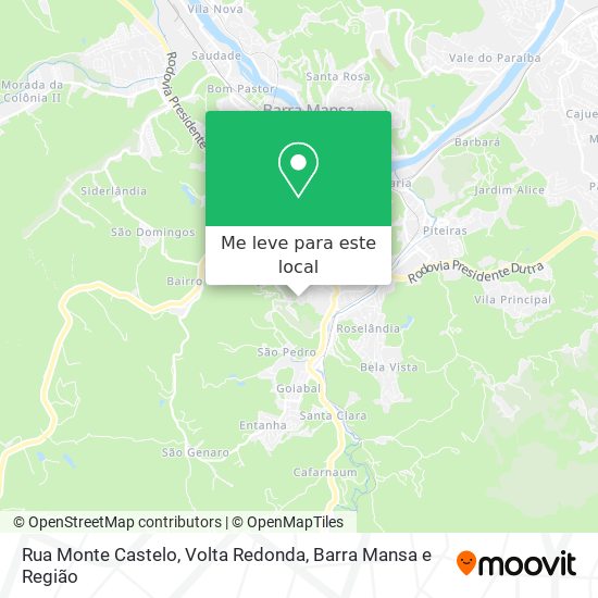 Rua Monte Castelo mapa