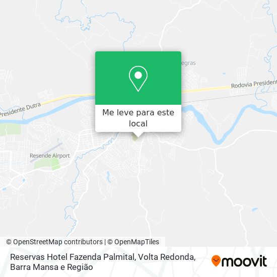 Reservas Hotel Fazenda Palmital mapa