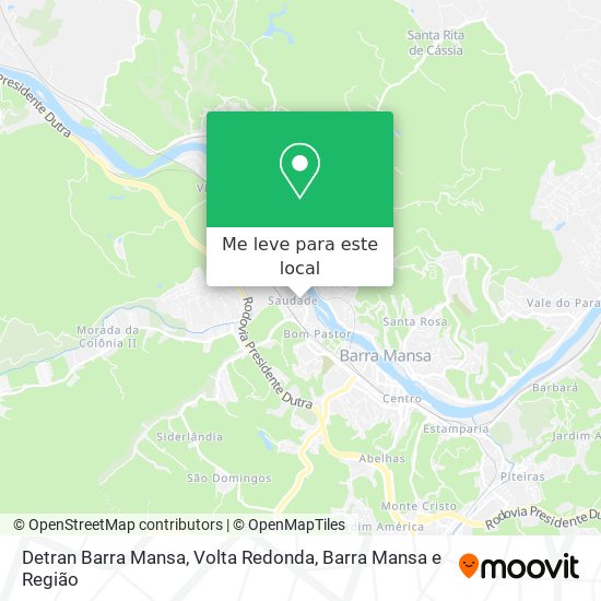Detran Barra Mansa mapa