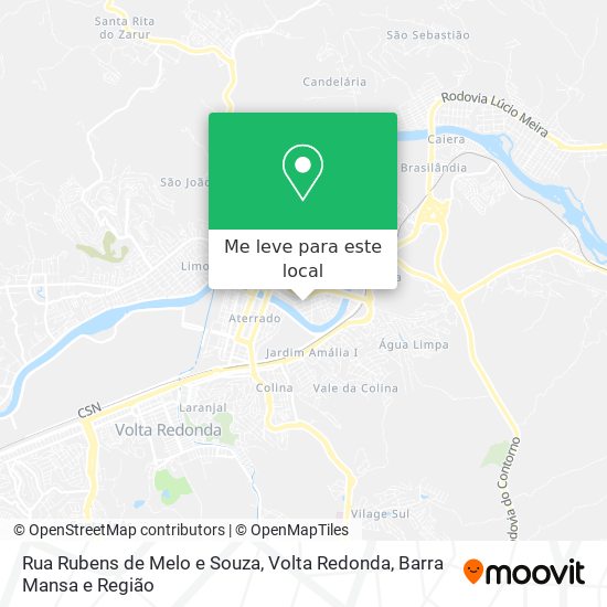 Rua Rubens de Melo e Souza mapa