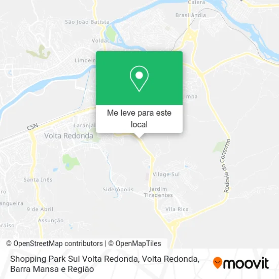 Shopping Park Sul Volta Redonda mapa