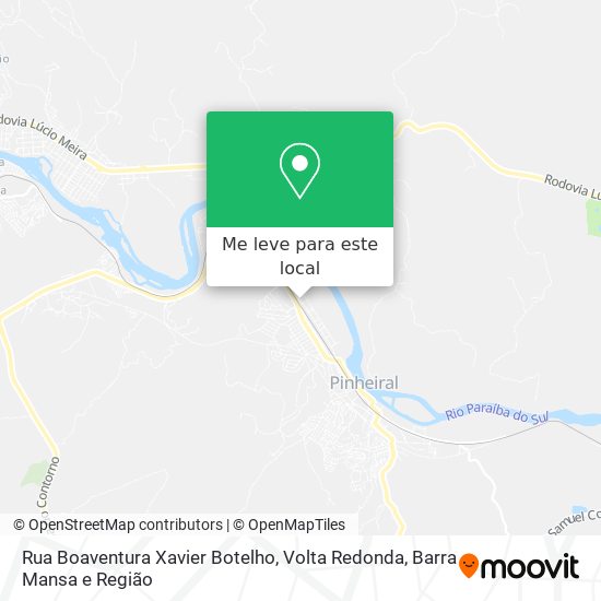 Rua Boaventura Xavier Botelho mapa