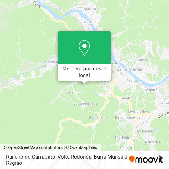 Rancho do Carrapato mapa