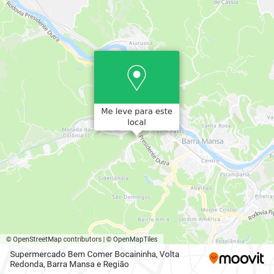 Supermercado Bem Comer Bocaininha mapa