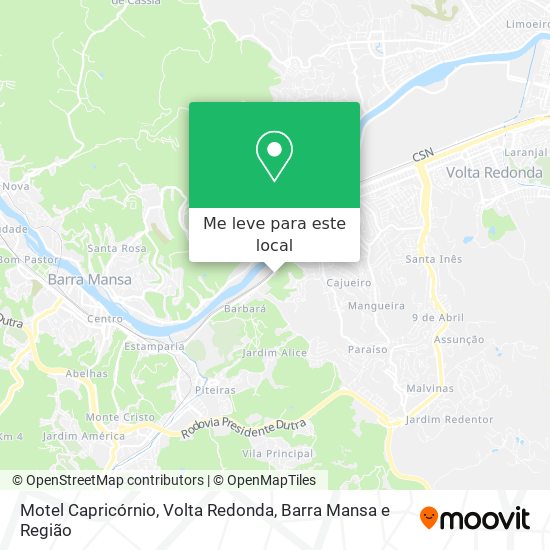Motel Capricórnio mapa