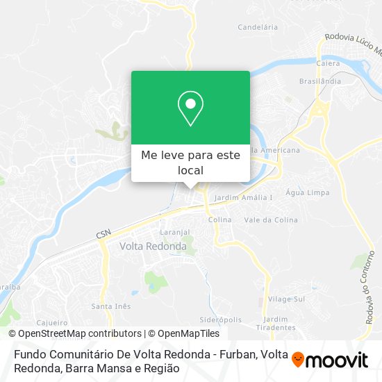 Fundo Comunitário De Volta Redonda - Furban mapa