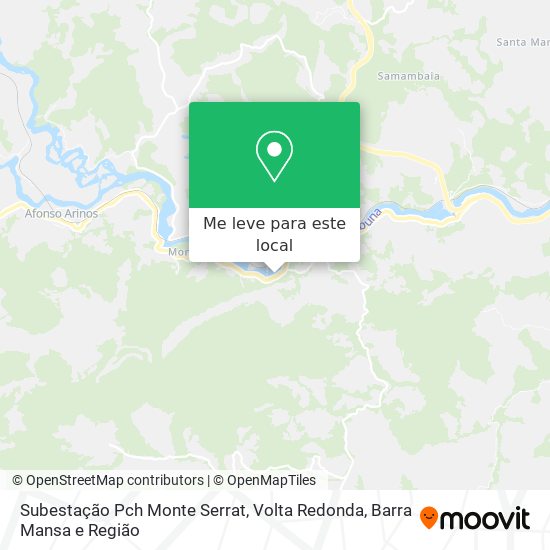 Subestação Pch Monte Serrat mapa