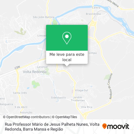 Rua Professor Mário de Jesus Palheta Nunes mapa