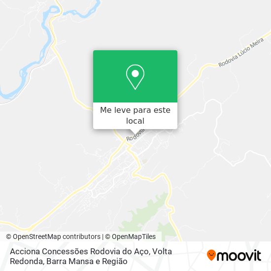 Acciona Concessões Rodovia do Aço mapa