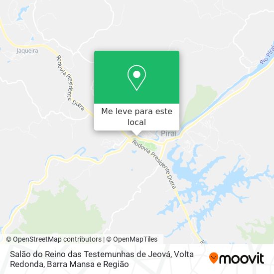 Salão do Reino das Testemunhas de Jeová mapa