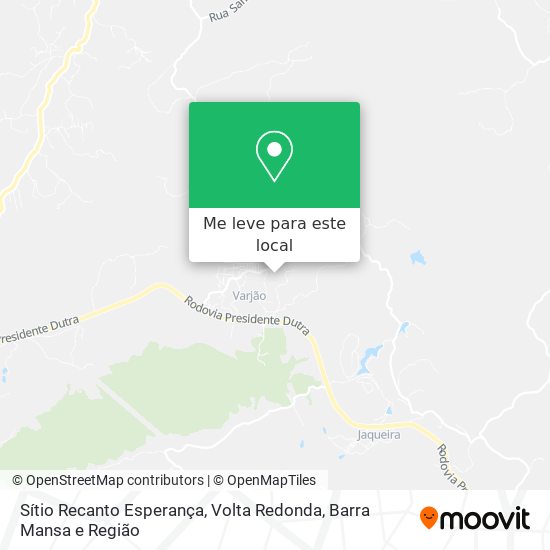 Sítio Recanto Esperança mapa