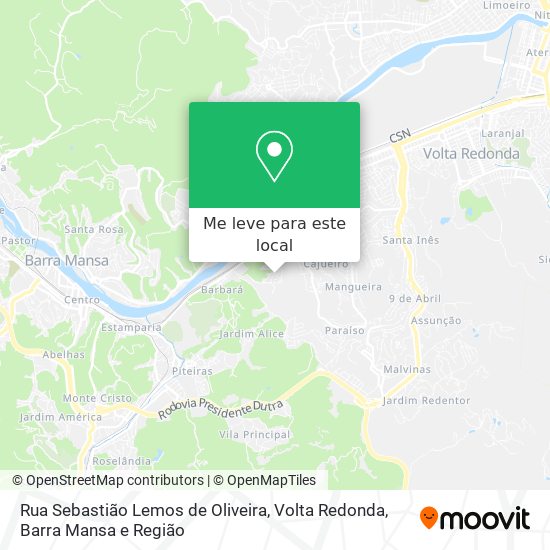 Rua Sebastião Lemos de Oliveira mapa