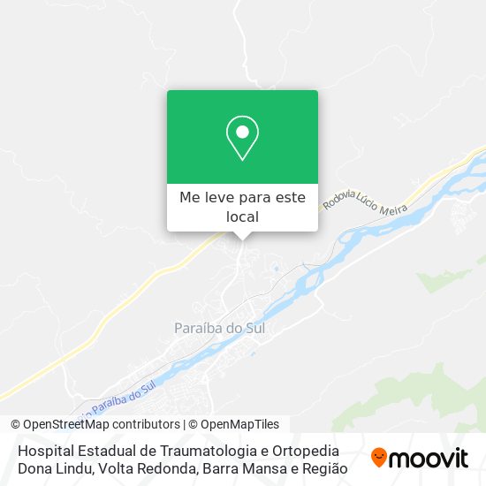 Hospital Estadual de Traumatologia e Ortopedia Dona Lindu mapa