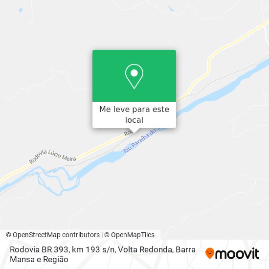 Rodovia BR 393, km 193 s/n mapa