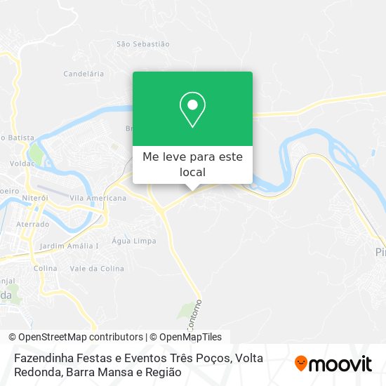Fazendinha Festas e Eventos Três Poços mapa
