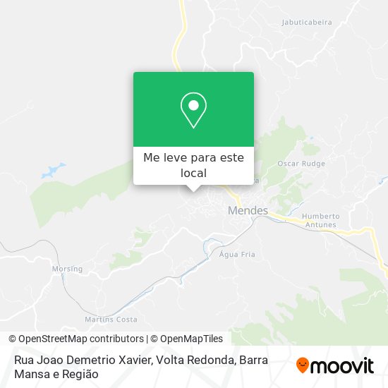 Rua Joao Demetrio Xavier mapa