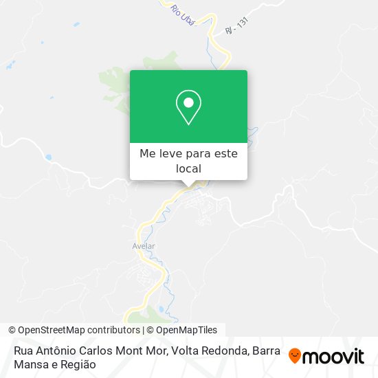 Rua Antônio Carlos Mont Mor mapa