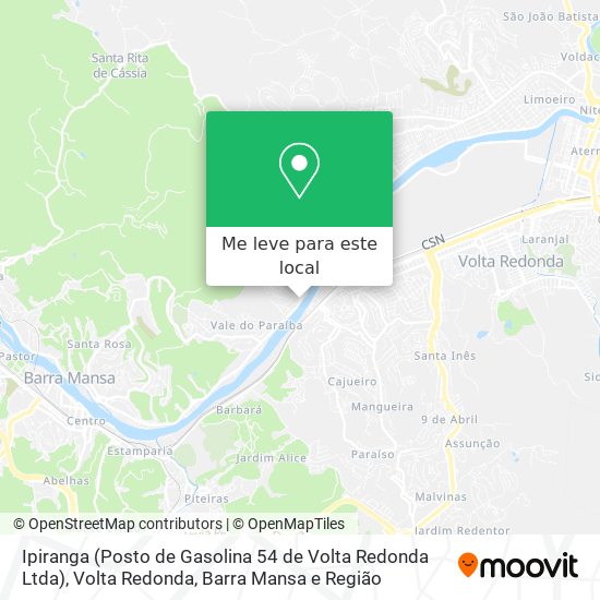 Ipiranga (Posto de Gasolina 54 de Volta Redonda Ltda) mapa