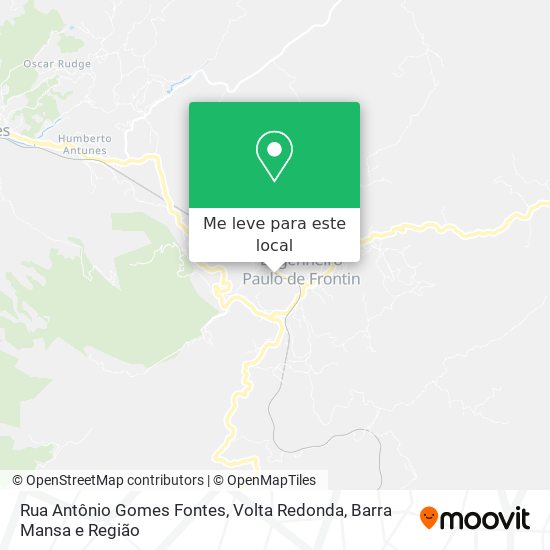 Rua Antônio Gomes Fontes mapa