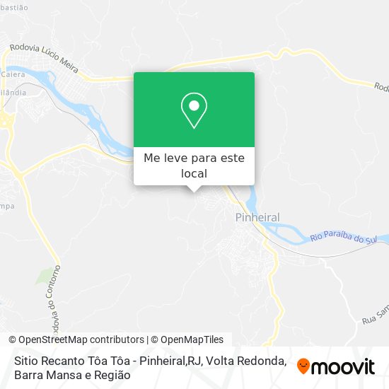Sitio Recanto Tôa Tôa - Pinheiral,RJ mapa