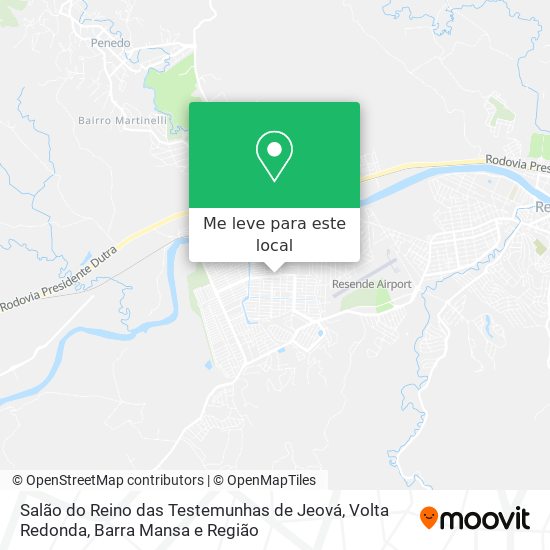 Salão do Reino das Testemunhas de Jeová mapa