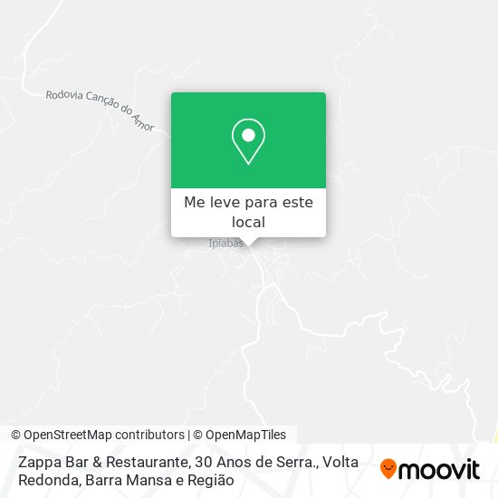 Zappa Bar & Restaurante, 30 Anos de Serra. mapa