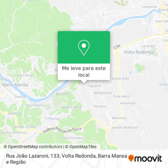 Rua João Lazaroni, 133 mapa