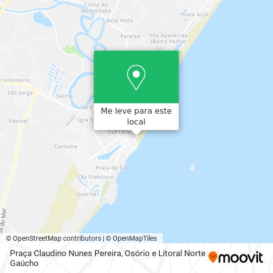 Praça Claudino Nunes Pereira mapa