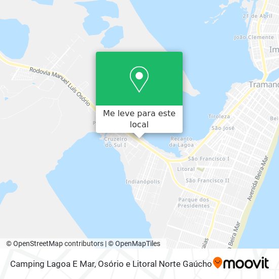 Camping Lagoa E Mar mapa