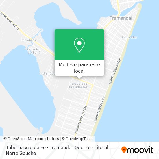 Tabernáculo da Fé - Tramandaí mapa