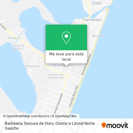 Barbearia Tesoura de Ouro mapa