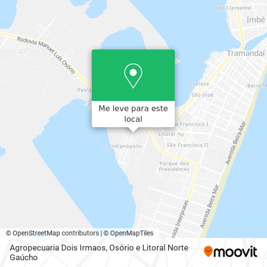 Agropecuaria Dois Irmaos mapa