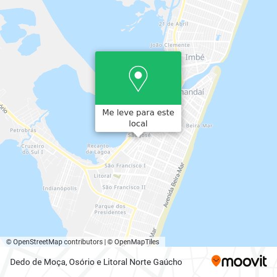 Dedo de Moça mapa