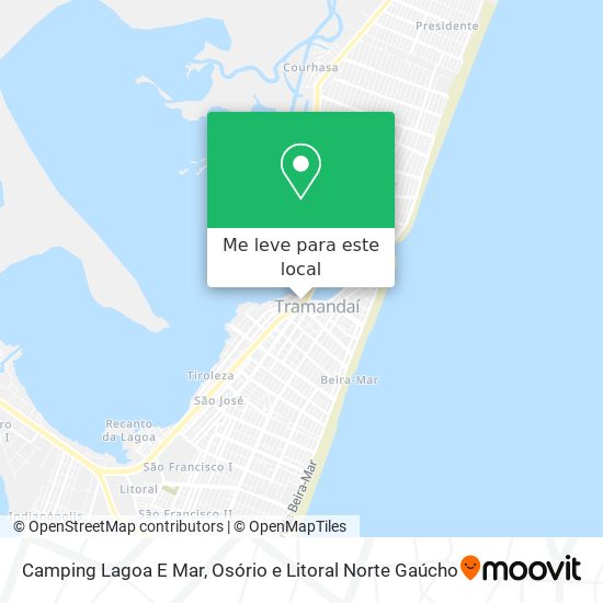 Camping Lagoa E Mar mapa