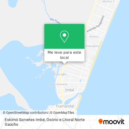 Eskimó Sorvetes Imbé mapa