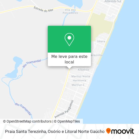 Praia Santa Terezinha mapa