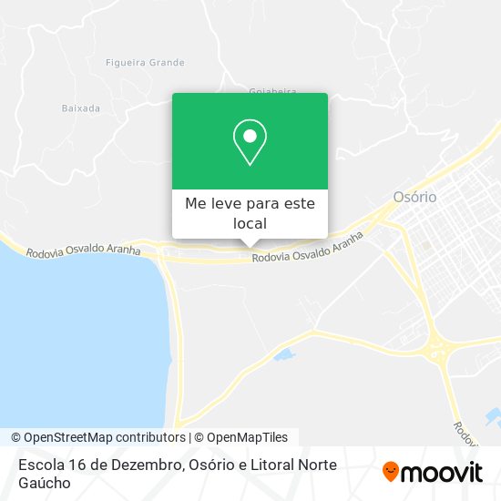 Escola 16 de Dezembro mapa