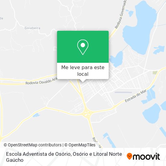 Escola Adventista de Osório mapa