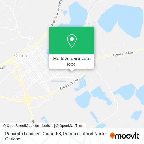 Panambi Lanches Osório RS mapa