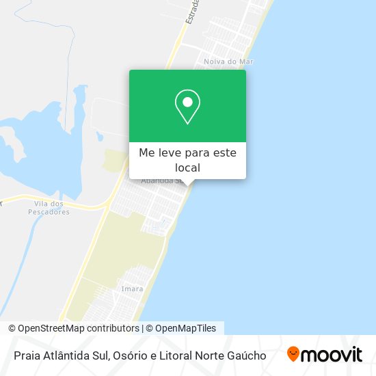 Praia Atlântida Sul mapa