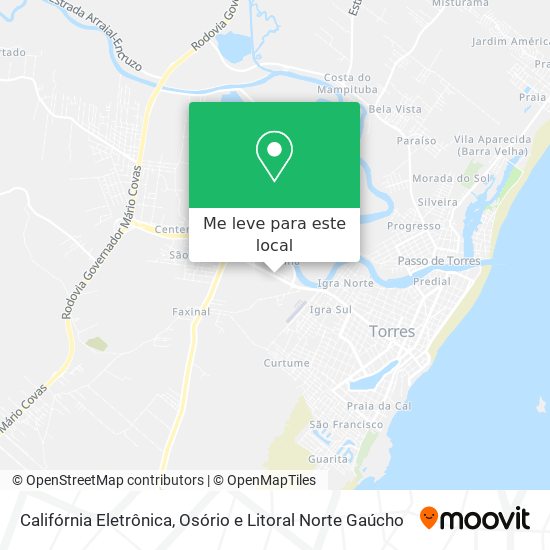 Califórnia Eletrônica mapa