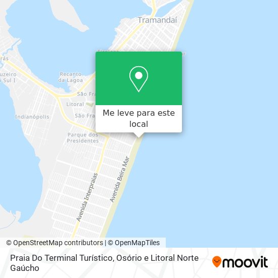 Praia Do Terminal Turístico mapa
