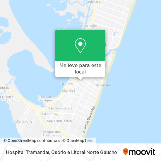 Hospital Tramandaí mapa